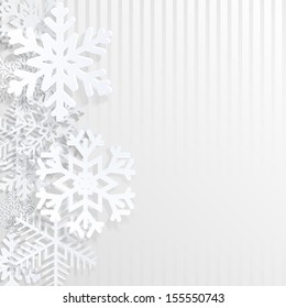 Christmas background with snowflakes and strips