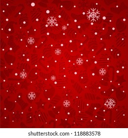 Christmas background with snowflakes. Vector