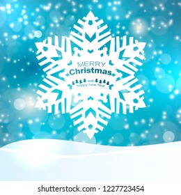 christmas background with snowflakes. Vector