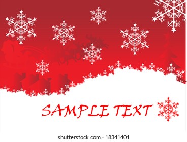 Christmas background with snowflakes vector