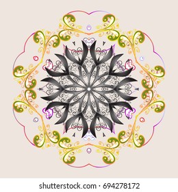 Christmas background with snowflakes. Vector christmas abstract colorful background with falling snowflake. Vector illustration. Winter abstract background.