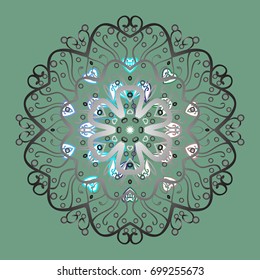Christmas background with snowflakes. Vector christmas abstract colorful background with cute snowflake. Winter abstract background. Vector illustration.