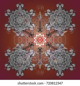 Christmas background with snowflakes. Vector christmas abstract colorful background with falling snowflake. Vector illustration. Winter abstract background.