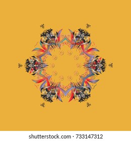 Christmas background with snowflakes. Vector christmas abstract colorful background with cute snowflake. Winter abstract background. Vector illustration.