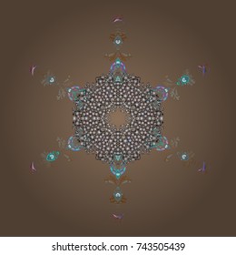 Christmas background with snowflakes. Vector christmas abstract colorful background with cute snowflake. Winter abstract background. Vector illustration.