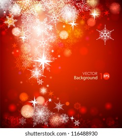 Christmas Background With Snowflakes. Vector Eps 10.