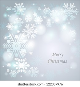 Christmas background with snowflakes. Vector eps 10.