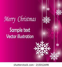 Christmas background with snowflakes. Vector eps 10.