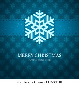 Christmas background and snowflakes vector illustration.