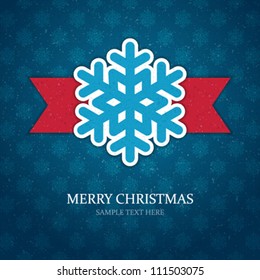 Christmas background and snowflakes vector illustration.