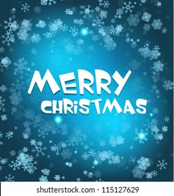 Christmas background and snowflakes vector illustration.
