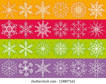 christmas background with snowflakes, vector illustration