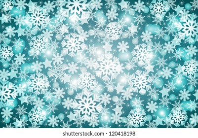 Christmas background with snowflakes vector illustration.