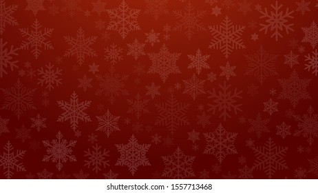 Weihnachtshintergrund für Schneeflocken, Vektorgrafik 
