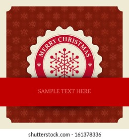 Christmas background and snowflakes vector illustration. Greeting card.