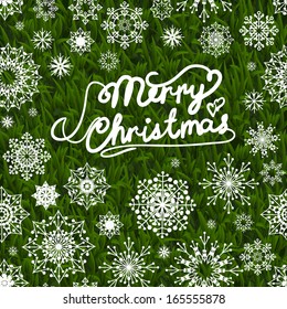 Christmas background with snowflakes. Vector illustration