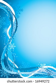 Christmas background with snowflakes, vector illustration