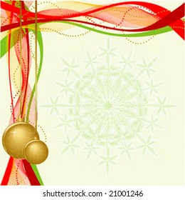Christmas background with snowflakes, vector illustration