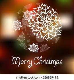 Christmas background with snowflakes. Vector illustration