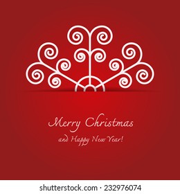 Christmas background and snowflakes vector illustration.
