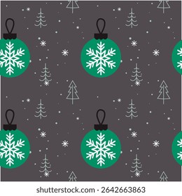 Fondo de Navidad con copos de nieve, Ilustración vectorial