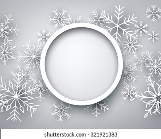 Christmas background with snowflakes. Vector Illustration.

