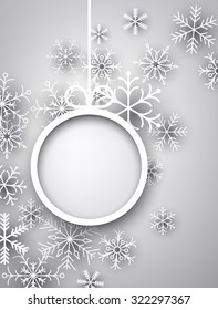 Christmas background with snowflakes. Vector Illustration.