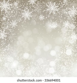 Christmas background with snowflakes. Vector illustration for Christmas posters, icons, Christmas greeting cards, Christmas print and web projects.