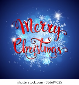 Christmas background with snowflakes. Vector illustration for Christmas posters, icons, Christmas greeting cards, Christmas print and web projects.