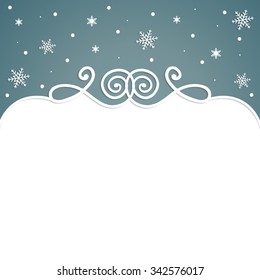 Christmas background and snowflakes vector illustration.