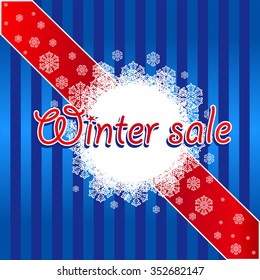 Christmas background and snowflakes vector illustration.