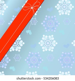 Christmas background with snowflakes, vector illustration