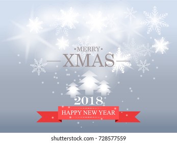  Christmas background with snowflakes. Vector Illustration.