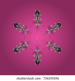 Christmas background with snowflakes. Vector illustration. Winter abstract background. Vector christmas abstract colorful background with falling snowflake.