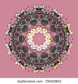 Christmas background with snowflakes. Vector illustration. Vector christmas abstract colorful background with cute snowflake. Winter abstract background.