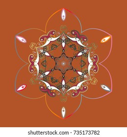 Christmas background with snowflakes. Vector illustration. Vector christmas abstract colorful background with cute snowflake. Winter abstract background.