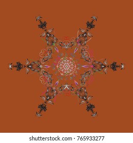 Christmas background with snowflakes. Vector illustration. Winter abstract background. Vector christmas abstract colorful background with falling snowflake.