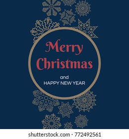 Christmas background with snowflakes. Vector illustration