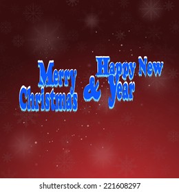 Christmas background with snowflakes, vector red background.