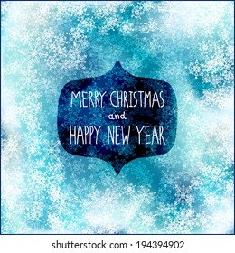 Christmas background with snowflakes. For web or print card.