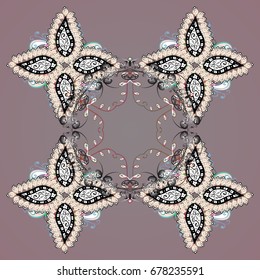 Christmas background with snowflakes. Winter abstract background. Vector christmas abstract colorful background with falling snowflake. Vector illustration.