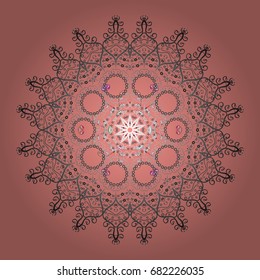 Christmas background with snowflakes. Winter abstract background. Vector illustration. Vector christmas abstract colorful background with cute snowflake.