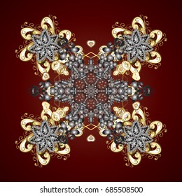 Christmas background with snowflakes. Winter abstract background. Vector illustration. Vector christmas abstract colorful background with cute snowflake.