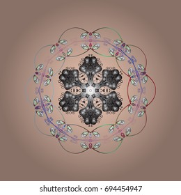 Christmas background with snowflakes. Winter abstract background. Vector illustration. Vector christmas abstract colorful background with cute snowflake.
