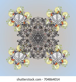 Christmas background with snowflakes. Winter abstract background. Vector christmas abstract colorful background with falling snowflake. Vector illustration.