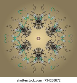 Christmas background with snowflakes. Winter abstract background. Vector illustration. Vector christmas abstract colorful background with cute snowflake.