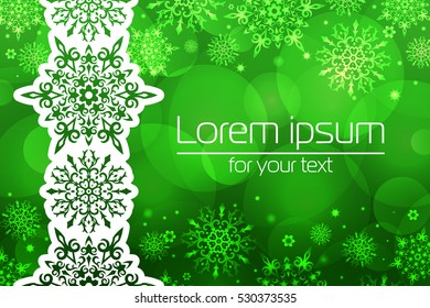 Christmas background  with snowflakes. Winter banners.