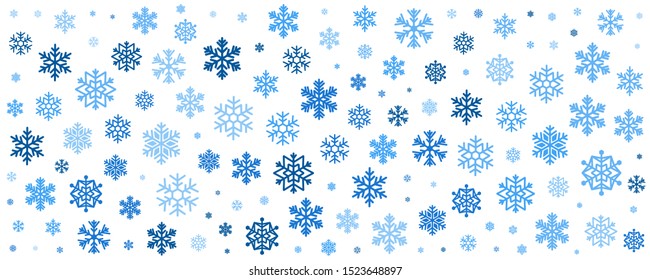 Christmas background with snowflakes. Winter holiday decoration element.