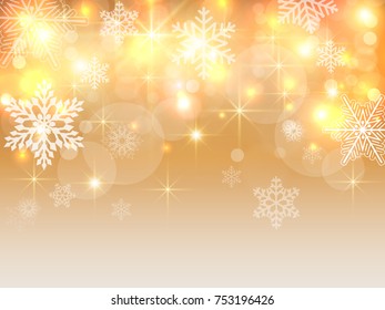 Weihnachtshintergrund mit Schneeflocken, Vektorgrafik im Winter