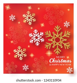 Christmas background with snowflakes. Xmas vector, illustration